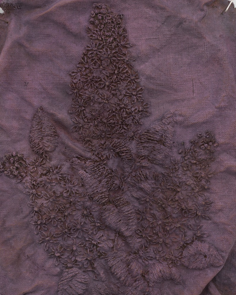 Jessie Henson Monument (lilac), 2024 Unique Bronze with patina and Caplain 20k gold leaf 13 1/2 x 9 1/2 x 1 1/4 inches 34.3 x 24.1 x 3.2 cm