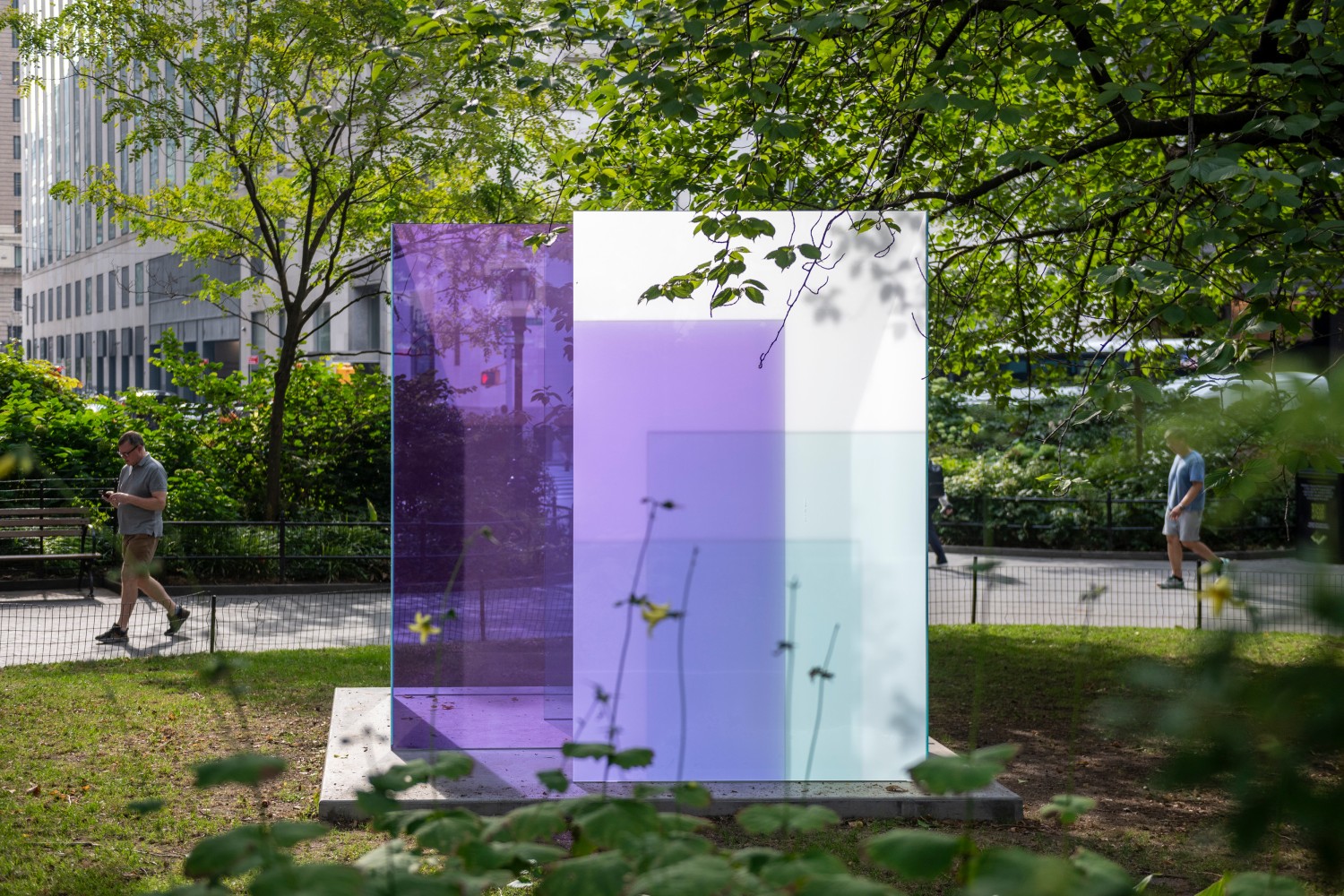 Larry Bell
Improvisations in the Park, 2025&amp;ndash;2026
Installation view at Madison Square Park Conservancy, New York, NY