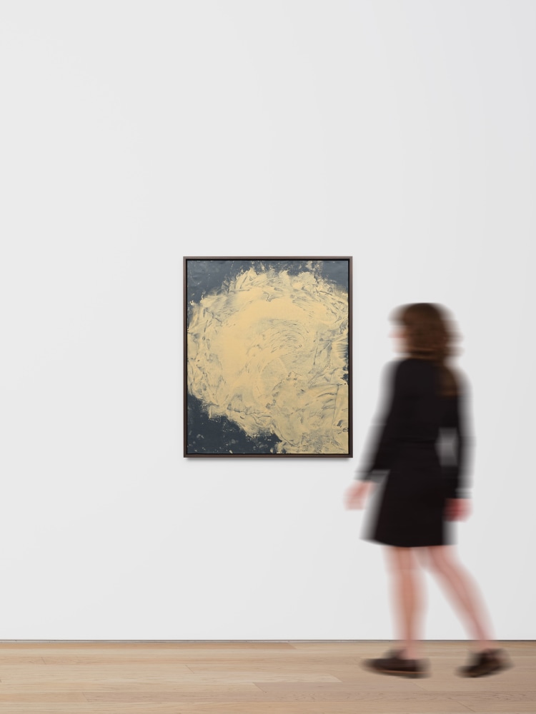 Jesse Schlesinger Untitled (Whetstone work 02), 2024 Whetstone ceramic and gum arabic on sandpaper 37 x 31 inches 94 x 78.7 cm