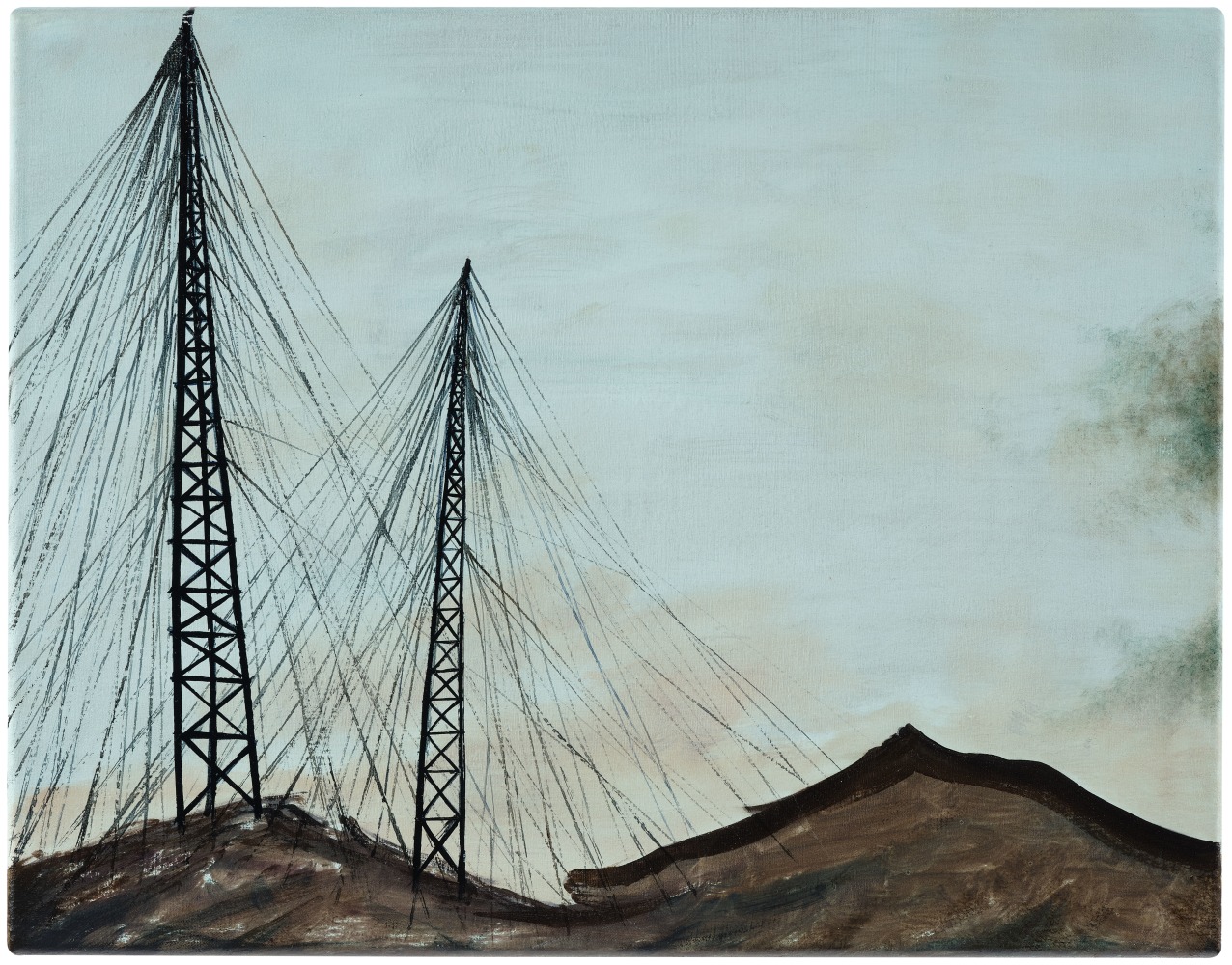 Caragh Thuring Interferance, 2024 Acrylic gesso, pigment and oil on linen 13 x 17 3/4 inches 33 x 45 cm