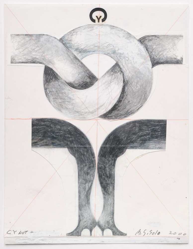 Barbara Stauffacher Solomon CY Not, 2000 Signed and dated colored pencil, graphite, paper, rubber cement 11 x 8.5 inches 28 x 21.6 cm