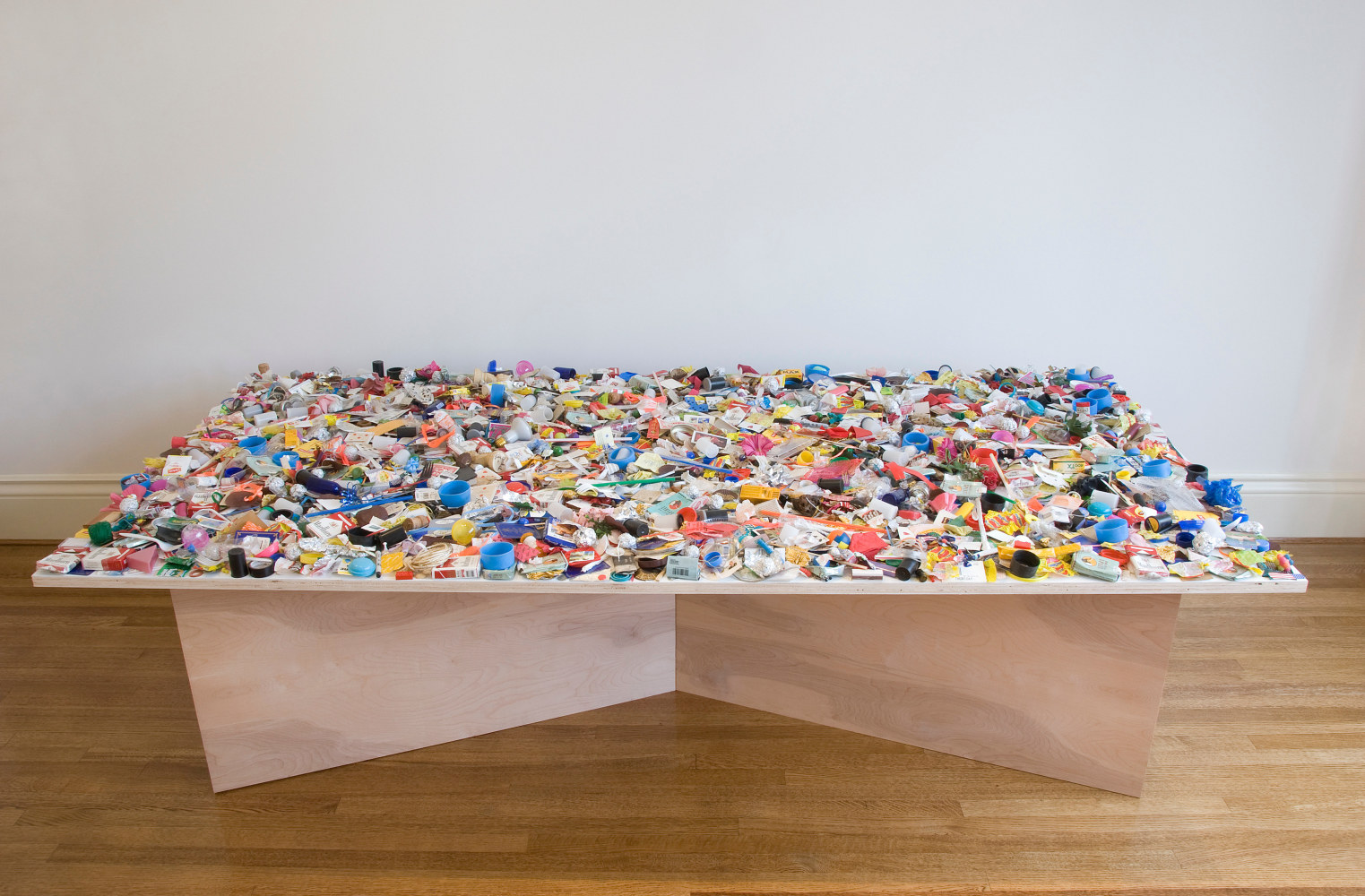 Tony Feher (Same), 2008 Accumulated material to be spread evenly on a painted surface 48 x 96 x 2 inches overall 121.9 x 243.8 x 5.1 cm overall