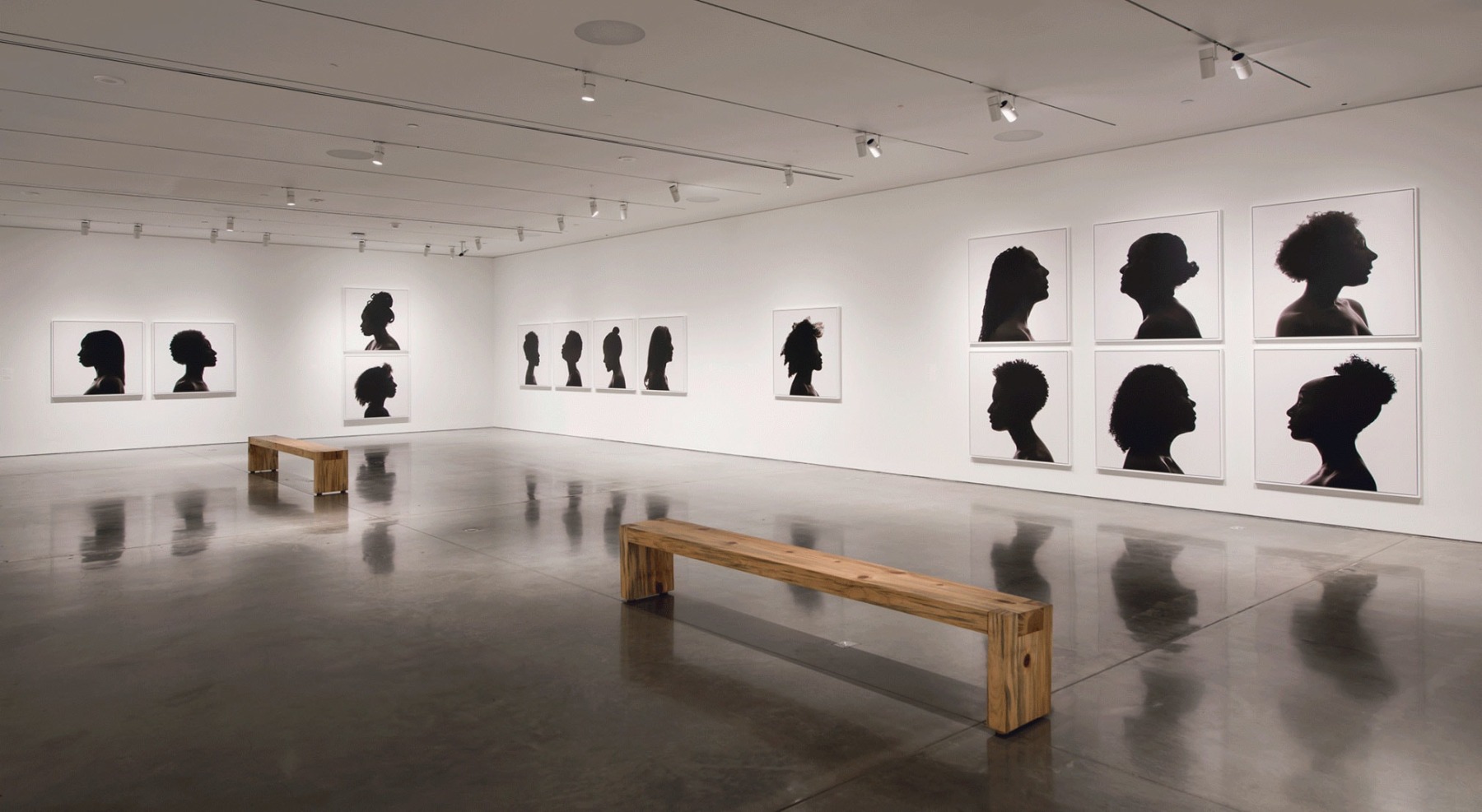 Erica Deeman, Installation view of Erica Deeman: Silhouettes, 2017, Berkeley Art Museum and Pacific Film Archive​, ​Berkeley, CA