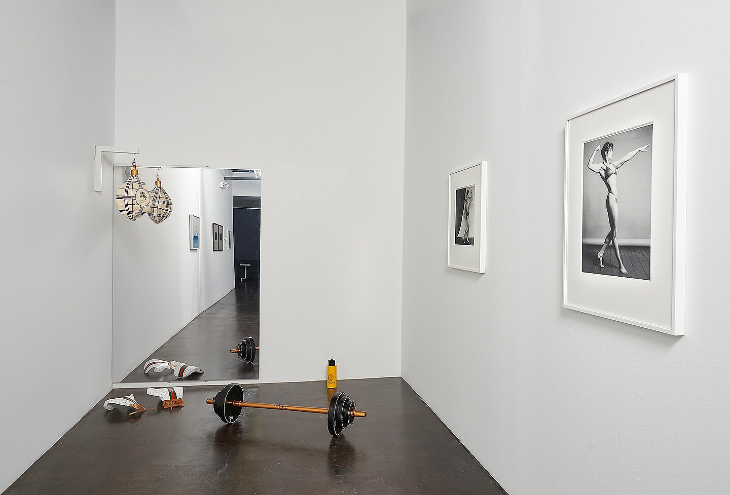 Libby Black Installation view of Workout at Fused Space, San Francsico, 2018 Paper, acrylic, glassless mirror and glue Dimensions variable