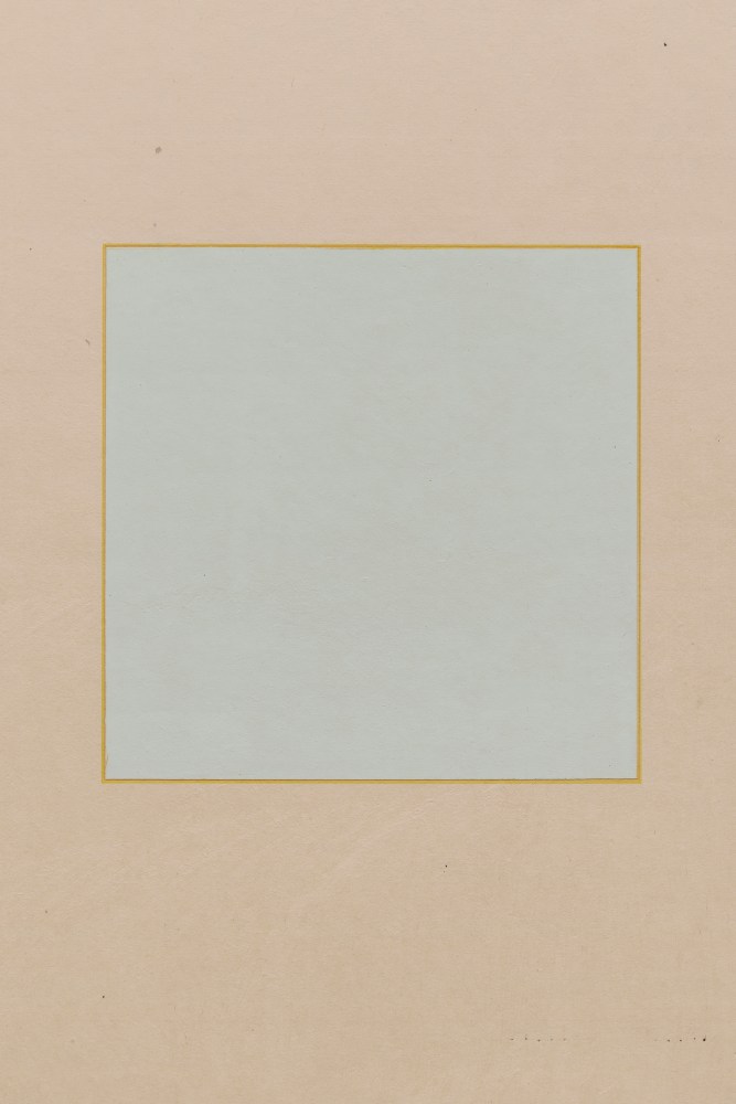 Marsha Cottrell Untitled (Light blue-green with yellow border), 2025 Archival pigment-based ink on digital ground on paper, unique Framed Dimensions: 22 3/8 x 17 3/8 x 1 3/8 inches 56.8 x 44.1 x 3.5 cm Paper Dimensions: 20 x 15 inches 50.8 x 38.1 cm