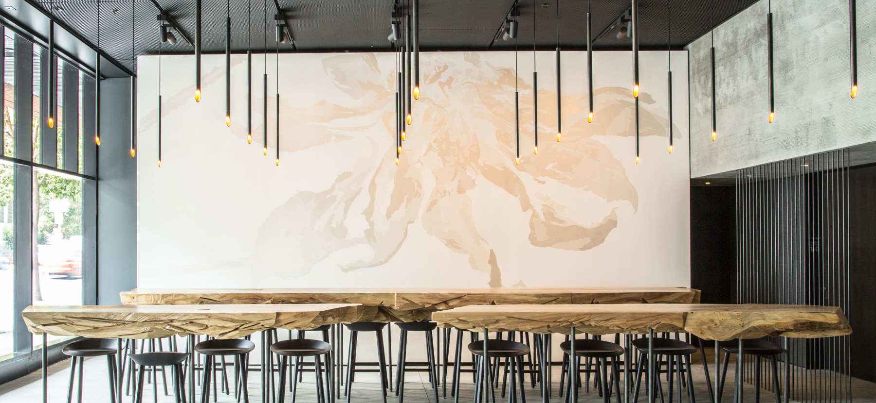 Rosana Castrillo Díaz Break this Heart, 2016 157 inches x 281 inches Site-specific installation at SFMOMA, San Francisco, CA