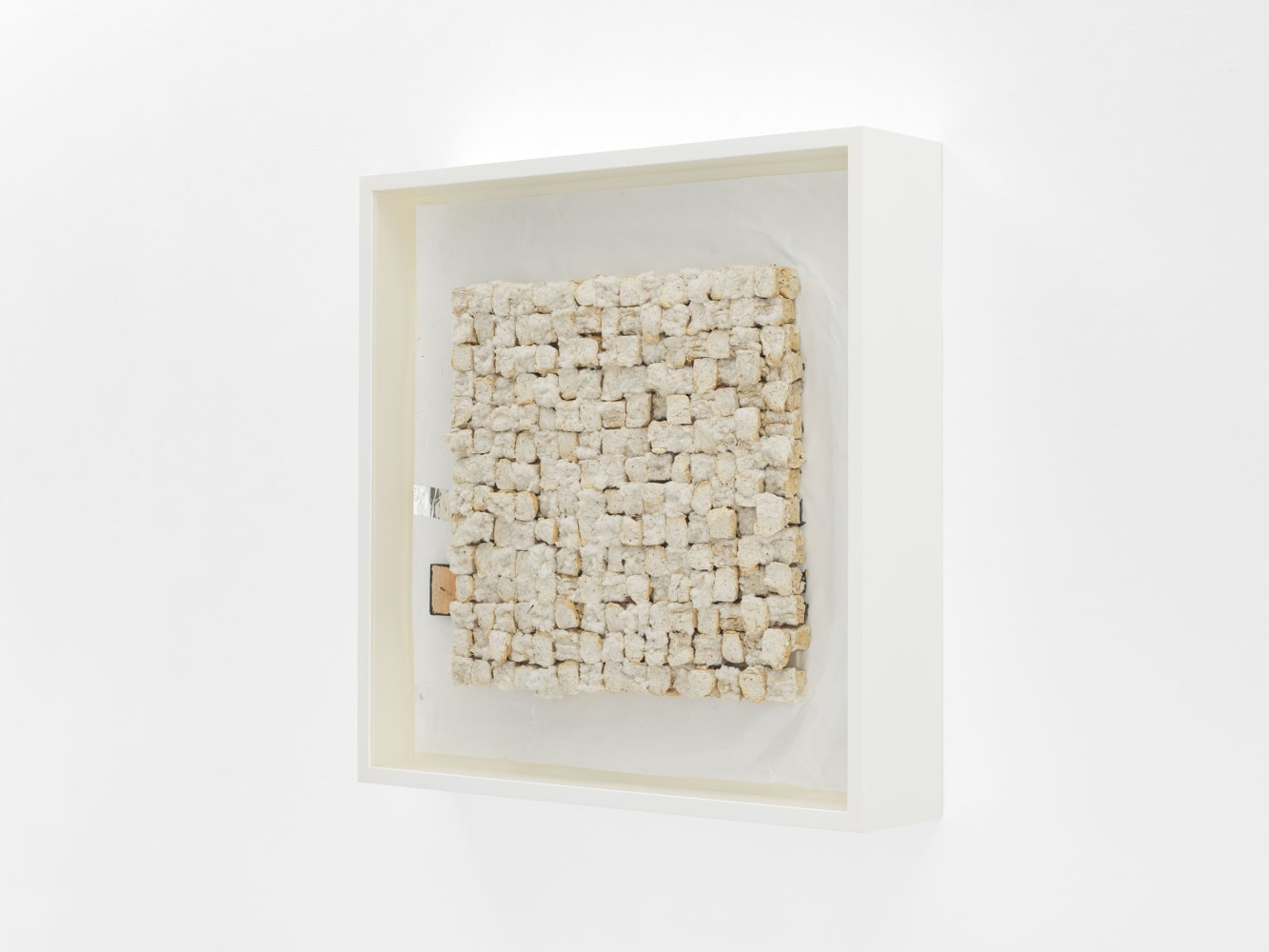 Leonardo Drew Number 120SD, 2022 Cotton, aluminum and wood on paper Framed Dimensions: 38 x 38 x 8 inches 96.5 x 96.5 x 20.3 cm