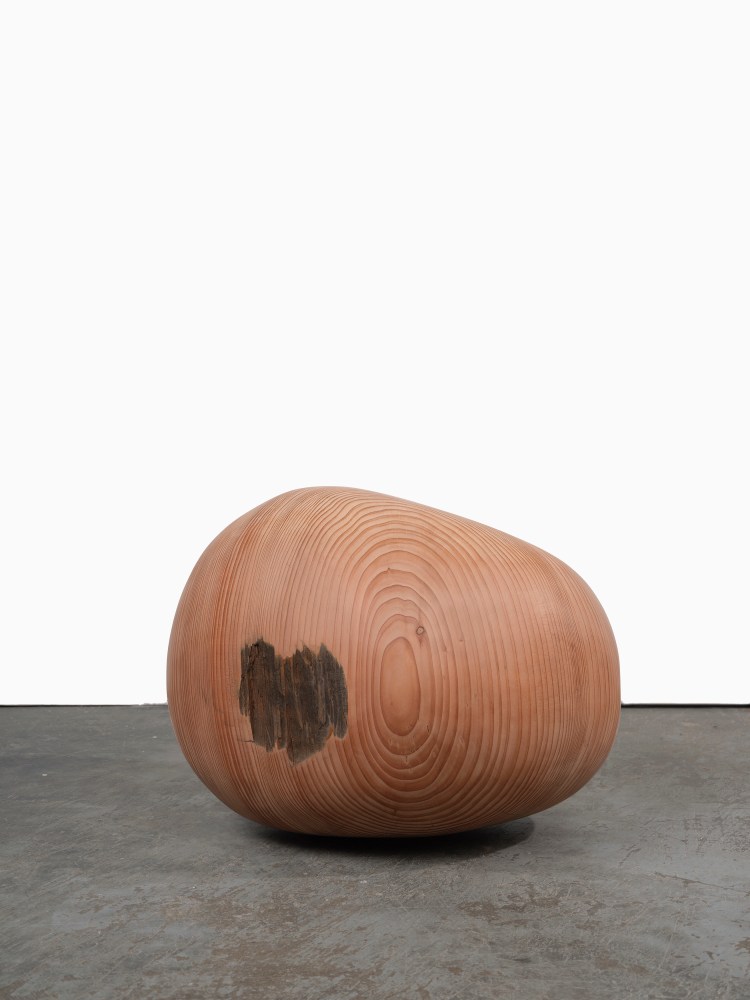 Jesse Schlesinger riprap of things., 2024 Redwood (salvaged) 18 x 19 x 24 inches 45.7 x 48.3 x 61 cm