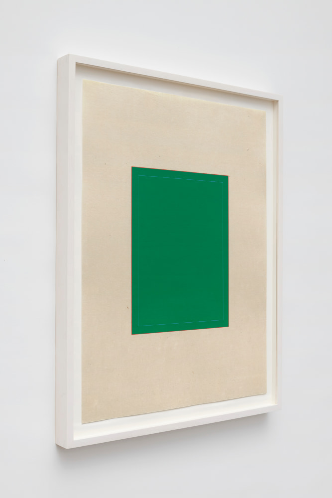 Marsha Cottrell Untitled (Green with inset border), 2023 Archival pigment on digital ground on paper, unique Framed Dimensions: 22 3/8 x 17 3/8 x 1 3/8 inches 56.8 x 44.1 x 3.5 cm Paper Dimensions: 20 x 15 inches 50.8 x 38.1 cm