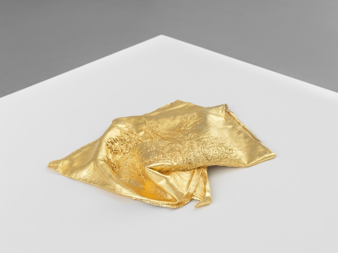 Jessie Henson Monument (fold), 2024 Inscribed on the verso with the artist's signature, name and date Unique Bronze with 23.75K gold leaf 2 x 11 3/4 x 10 3/4 inches 5.1 x 29.8 x 27.3 cm