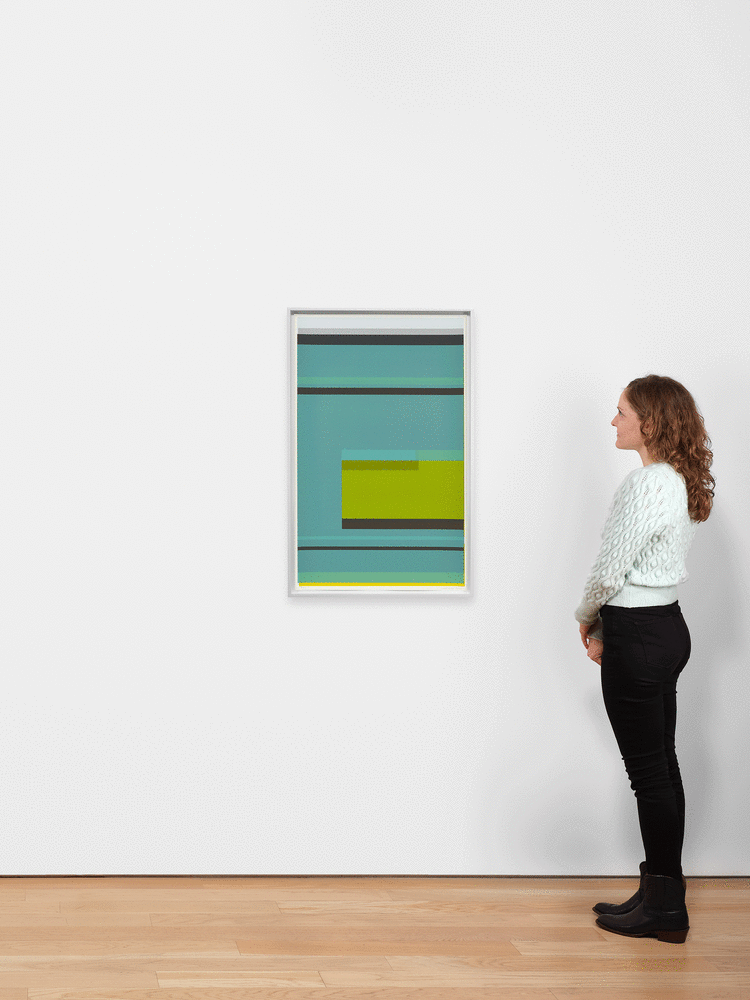 ALT="Kate Shepherd, News of This Day #52, 2021, Screen print on coventry rag paper, unique  40 x 25 inches"