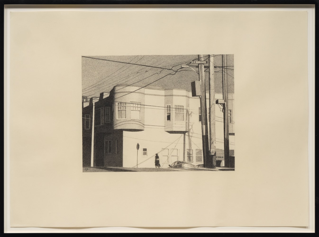 Robert Bechtle
Crossing Texas Street, 2011
Charcoal on paper
Framed Dimensions:
21 5/8 x 29 1/2 x 1 3/8 inches
55 x 74.8 x 3.5 cm
Paper Dimensions:
19 3/4 x 27 1/2 inches
50.2 x 69.8 cm