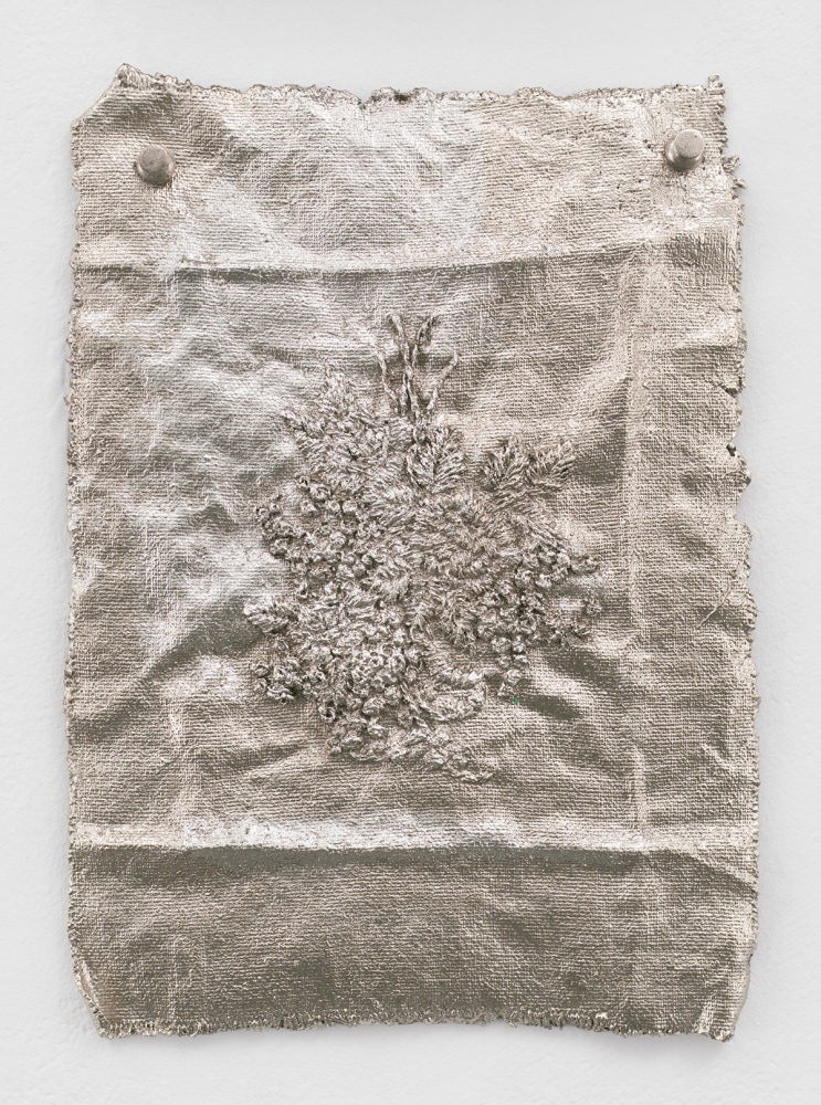 Jessie Henson Monument (charm), 2024 Unique Bronze with Caplain 20k gold and palladium leaf 8 1/4 x 6 x 1 inches 21 x 15.2 x 2.5 cm