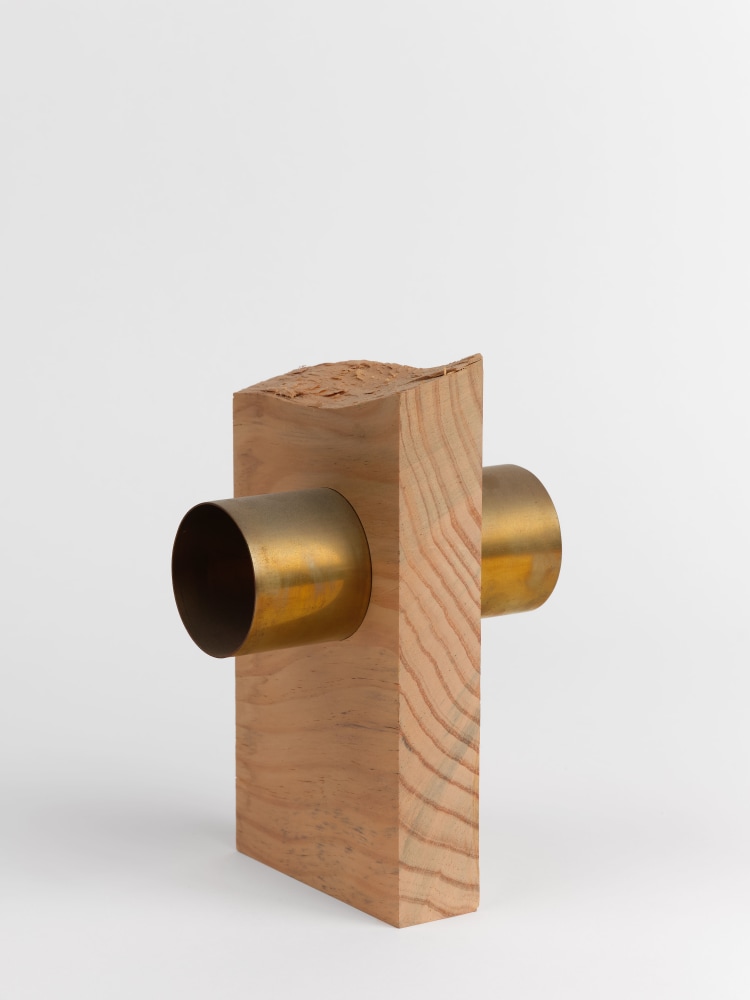 Jesse Schlesinger Untitled Pine and Brass 9 x 5 x 6 inches 22.9 x 12.7 x 15.2 cm