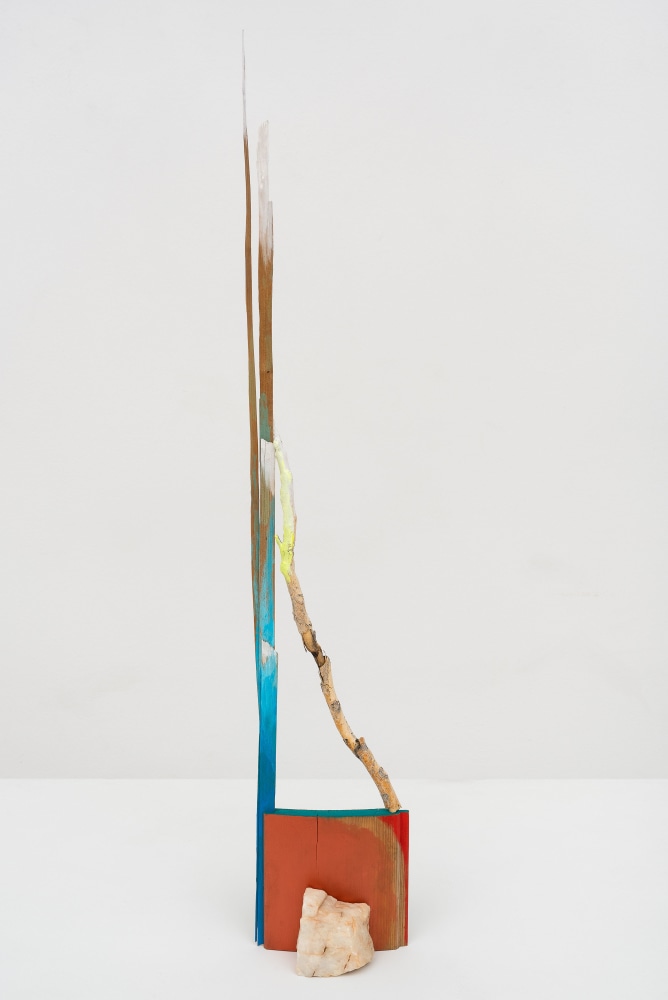 Conrad and Jennifer Blackmon Guevara The Copper Room, 2023 Acrylic, wood and stone 30 x 6 x 6 inches 76.2 x 15.2 x 15.2 cm