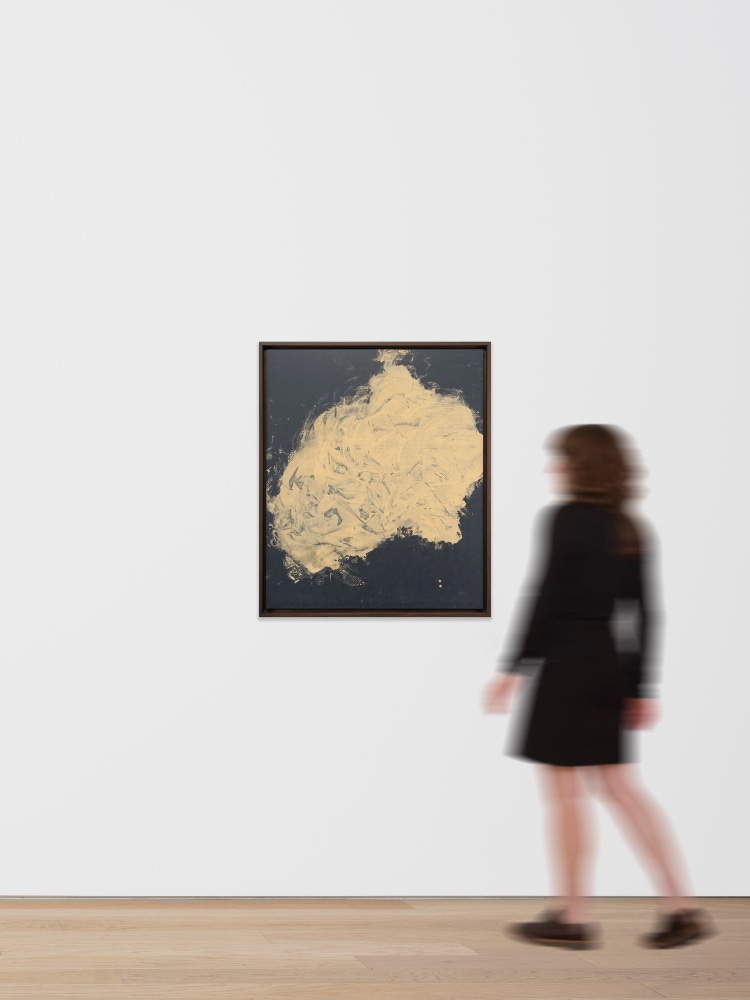 Jesse Schlesinger Untitled, 2024 Whetstone ceramic and gum arabic on sandpaper Framed Dimensions: 37 3/4 x 31 3/4 x 1 3/4 inches 95.9 x 80.6 x 4.4 cm Paper Dimensions: 36 x 30 inches 91.4 x 76.2 cm
