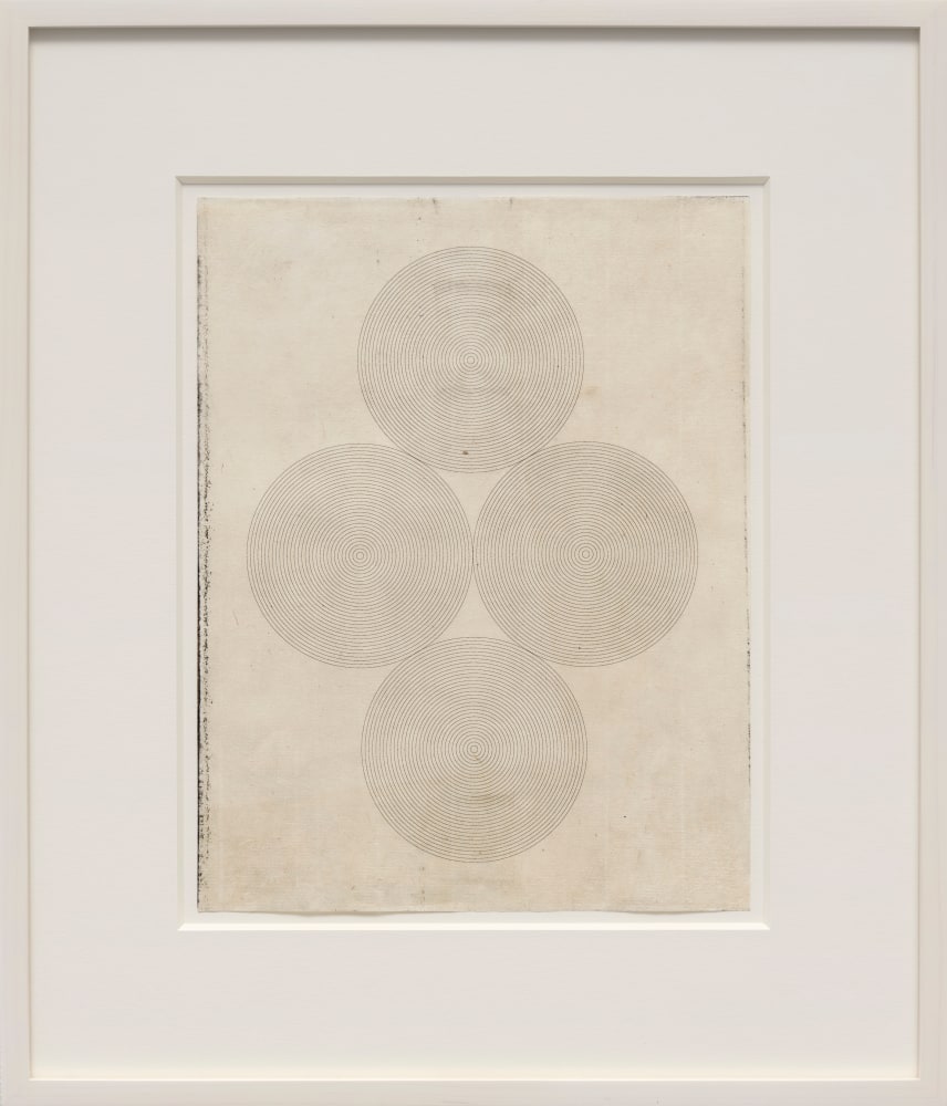 Marsha Cottrell Untitled (Concentric), 2022 Laser toner on paper, unique Framed Dimensions: 16 7/8 x 14 3/8 x 1 3/8 inches 42.9 x 36.5 x 3.5 cm Paper Dimensions: 11 x 8 1/2 inches 27.9 x 21.6 cm