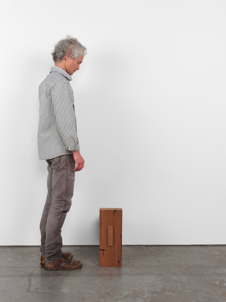 Jesse Schlesinger Untitled, 2023 Redwood (salvaged) 17 5/8 x 7 x 17 3/8 inches 44.8 x 17.8 x 44.1 cm