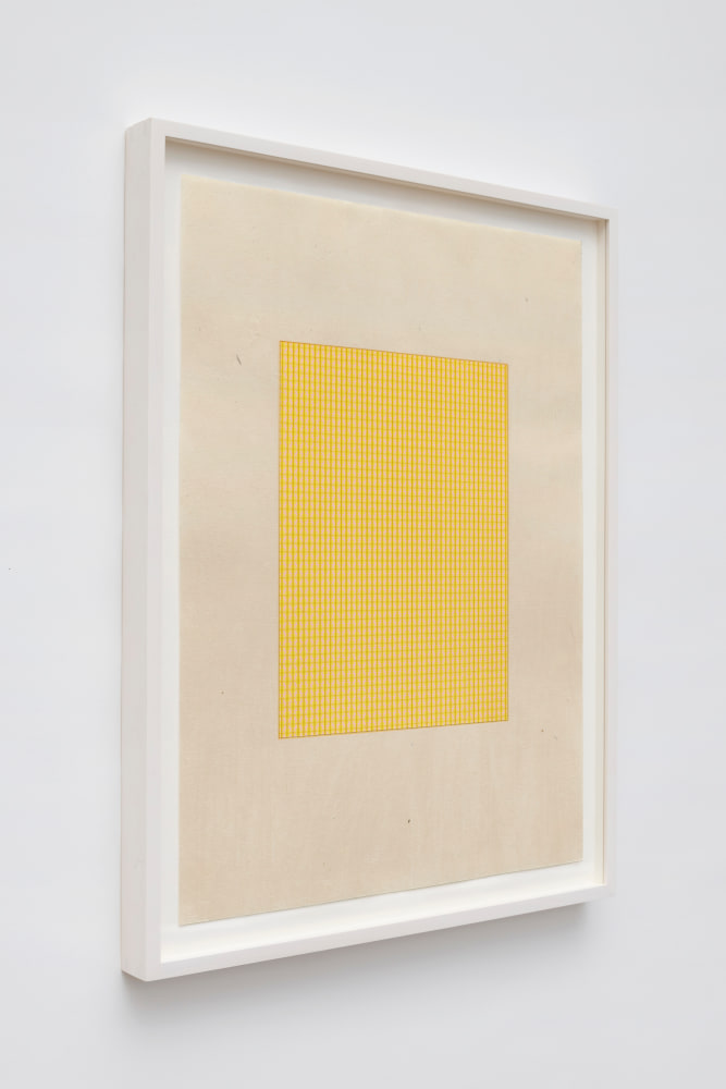 Marsha Cottrell Untitled (Yellow with layered grids), 2023 Archival pigment on digital ground on paper, unique Framed Dimensions: 22 3/8 x 17 3/8 x 1 3/8 inches 56.8 x 44.1 x 3.5 cm Paper Dimensions: 20 x 15 inches 50.8 x 38.1 cm
