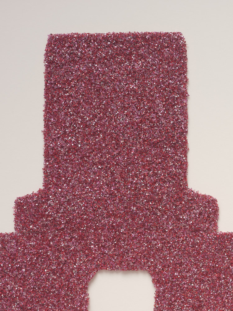 Tony Feher Gay Pair #1, 2003 Signed on verso Glitter and spray adhesive on unfolded boxes Diptych Framed Dimensions: 21 1/4 x 16 3/4 inches 42.5 x 54 cm