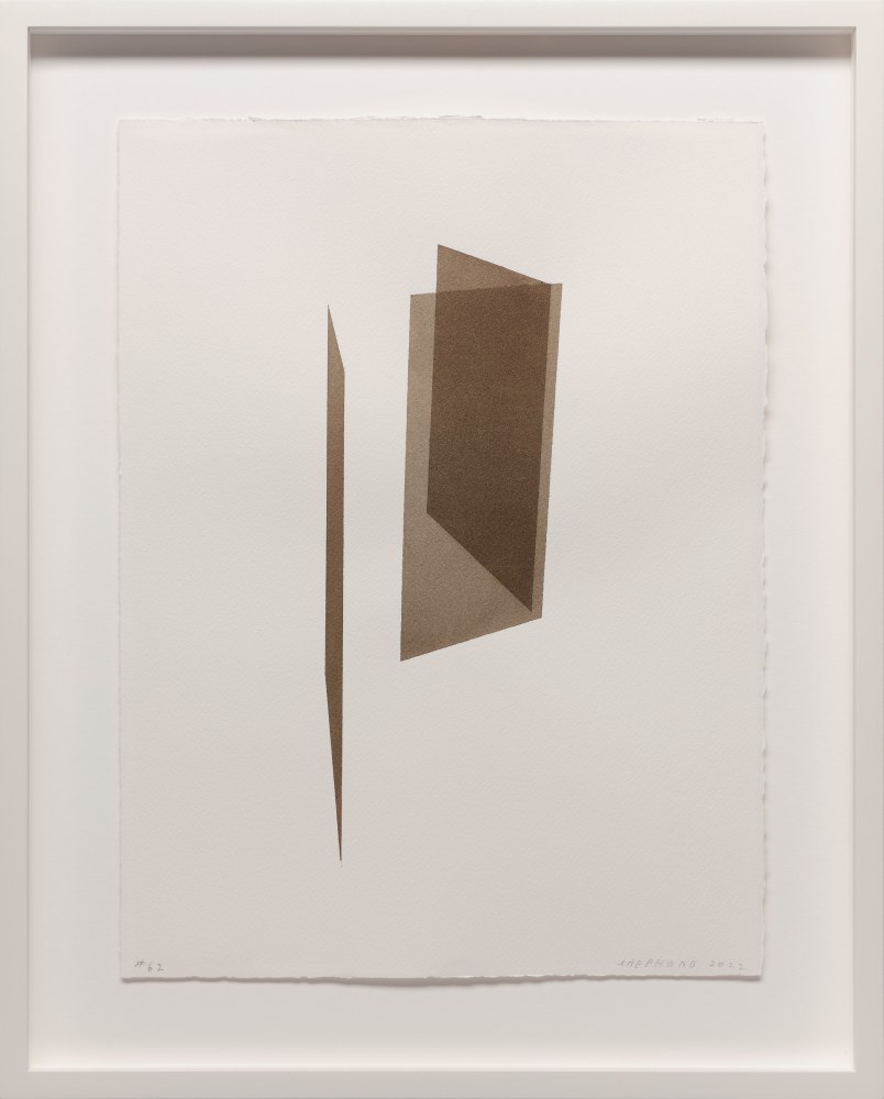 Kate Shepherd Brown, Open Door with Plane, #62, 2022 Watercolor on Arches paper Framed Dimensions: 18 7/8 x 15 1/8 x 1 1/2 inches 47.9 x 38.4 x 3.8 cm