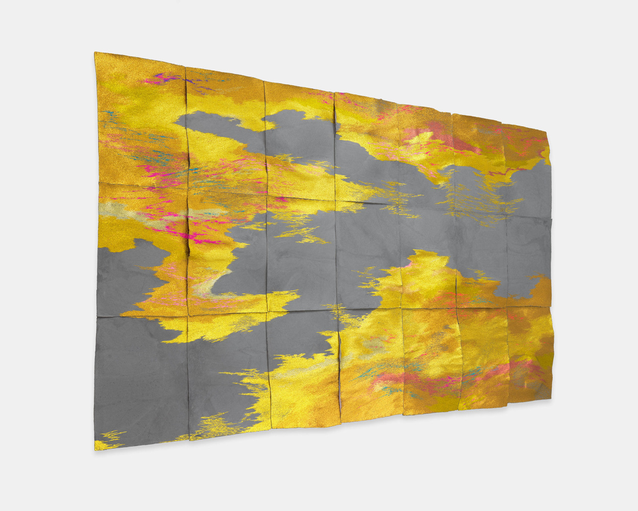 J​essie Henson The Extremes are Distant, 2022 Polyester and rayon thread on paper 72 x 120 inches 182.9 x 304.8 cm