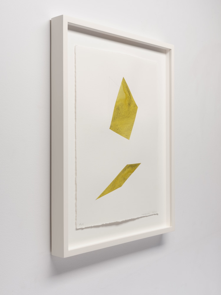 Kate Shepherd Yellow, Floating Planes, #51, 2022 Watercolor on Arches paper Framed Dimensions: 18 7/8 x 15 1/8 x 1 1/2 inches 47.9 x 38.4 x 3.8 cm