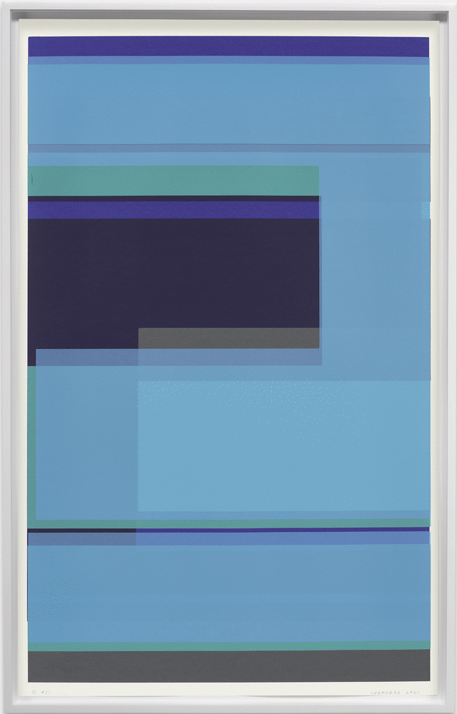 ALT="Kate Shepherd  News of This Day #51, 2021  Screen print on coventry rag paper  Unique  Framed Dimensions:  41 x 26 inches  104.1 x 66 cm "