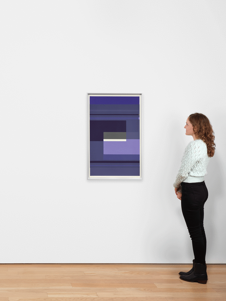 ALT="Kate Shepherd, News of This Day #49, 2021, Screen print on coventry rag paper, unique  40 x 25 inches"