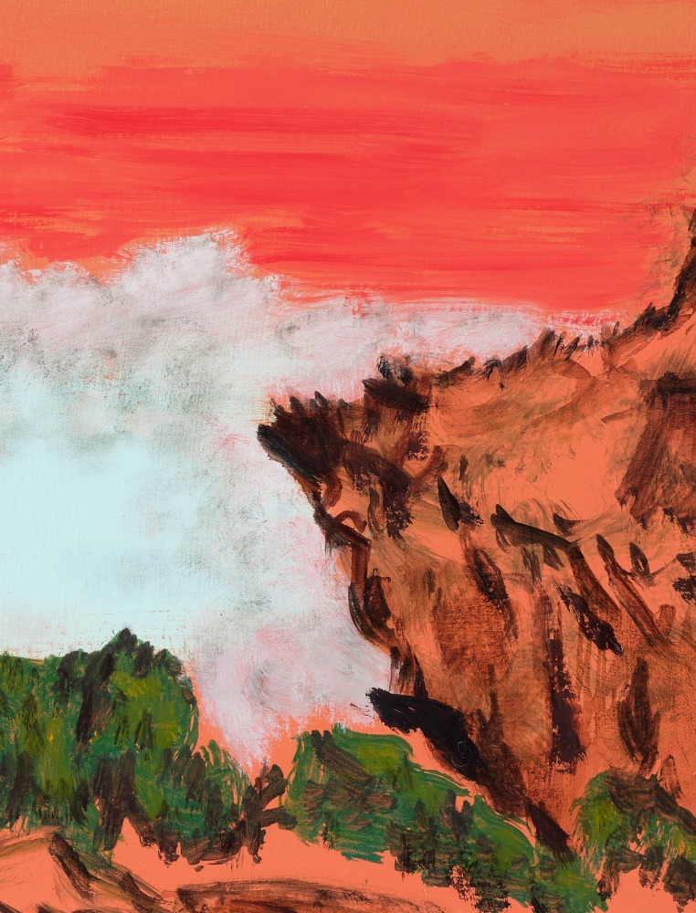 Caragh Thuring Hot Rocks, 2024 Acrylic gesso, pigment and oil on linen 11 3/4 x 15 3/4 inches 30 x 40 cm