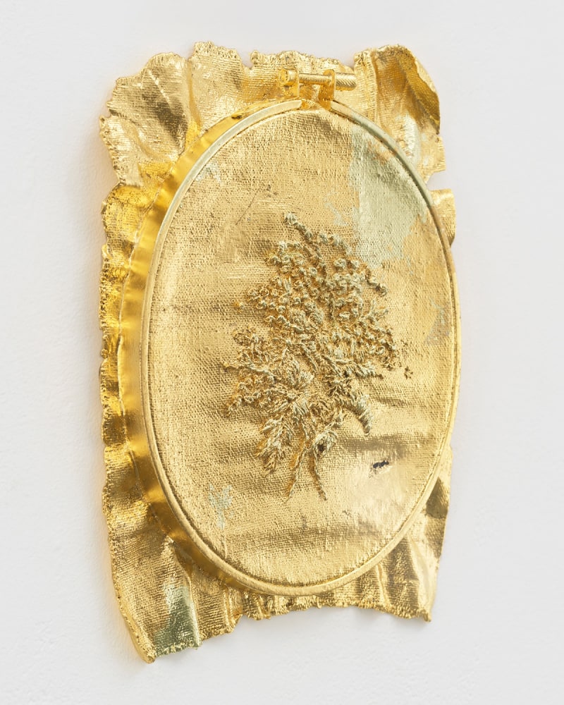 Jessie Henson Monument (tear), 2024 Unique Bronze with 18K and 23.75K gold leaf 8 1/4 x 6 1/4 x 1 inches 21 x 15.9 x 2.5 cm