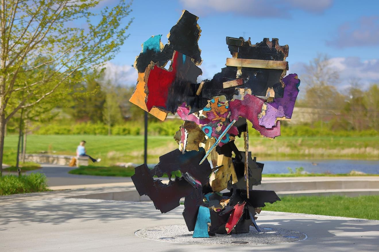 Leonardo Drew  Number 381, 2023 Bronze and paint 96 x 72 x 76 in  243.8 x 182.9 x 193 cm Edition of 3 (#1/3)  Gift of Thomas W. Smith (‘50) Miami University, Oxford, Ohio