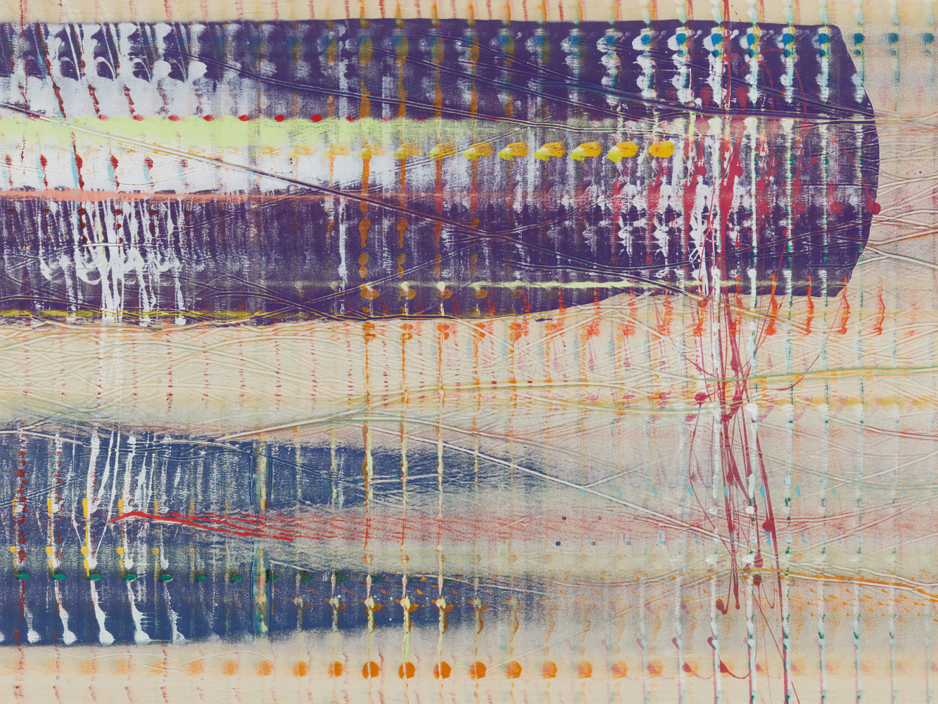 Emily Kraus
Stochastic 12 (Diptych), 2023 (detail)
Oil on canvas
66 7/8 x 236 1/4 inches
(170 x 600 cm)
Photo: Ollie Hammick