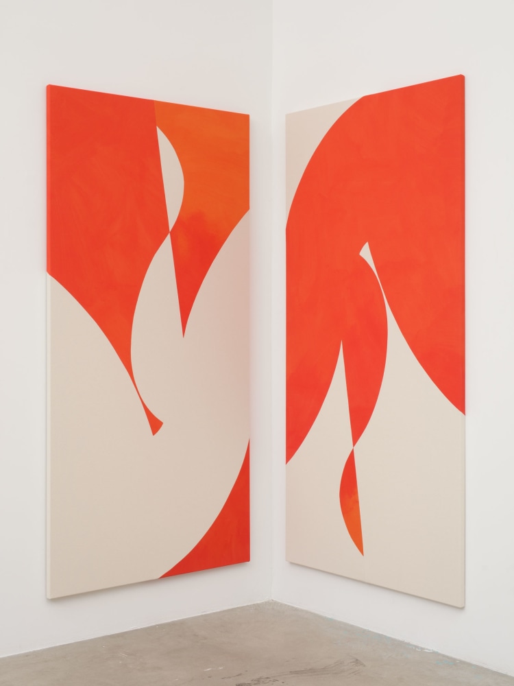 Sarah Crowner
Lovers Up and Down, 2022
Acrylic on canvas, sewn
2 panels, Each: 80 x 30 inches (203.2 x&amp;nbsp;76.2 cm)