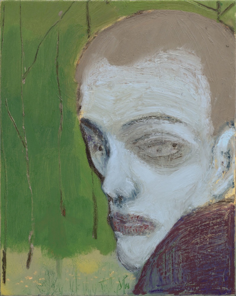Sanya Kantarovsky
Face 9, 2021
Oil and watercolor on linen
19 3/4 x 15 3/4 inches
(50.2 x 40 cm)
