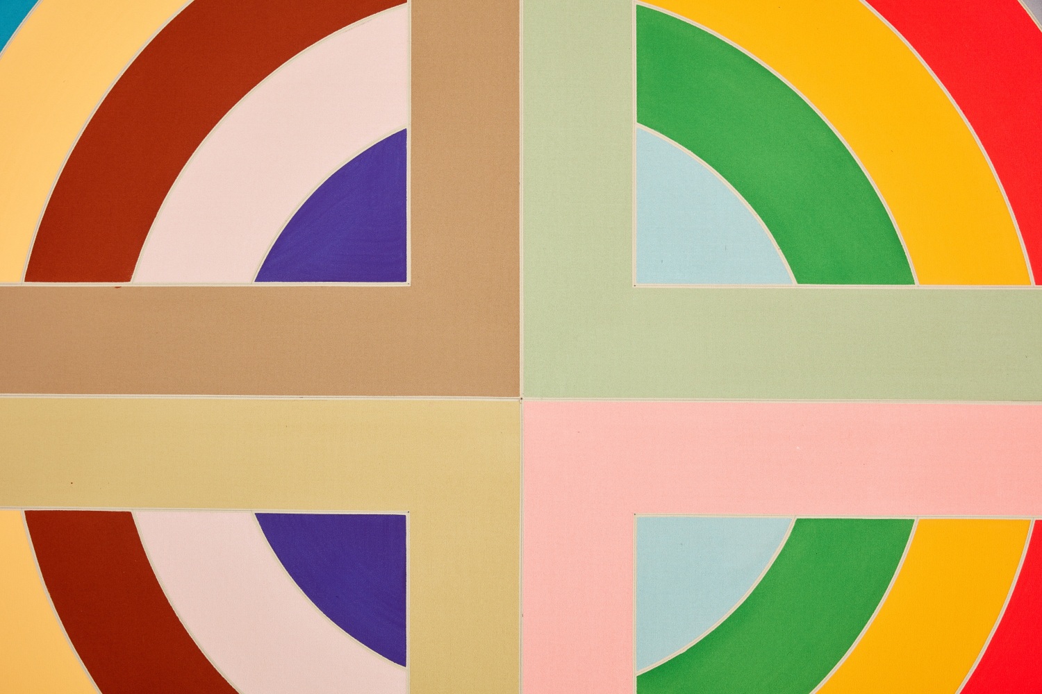 Frank Stella
Hiraqla Variation II, 1968 (detail)
Magna on canvas
120 x 240 inches
(304.8 x 609.6 cm)
&amp;copy; 2024 Frank Stella / Artists Rights Society (ARS), New York. Photo: Jason Wyche. Private Collection.