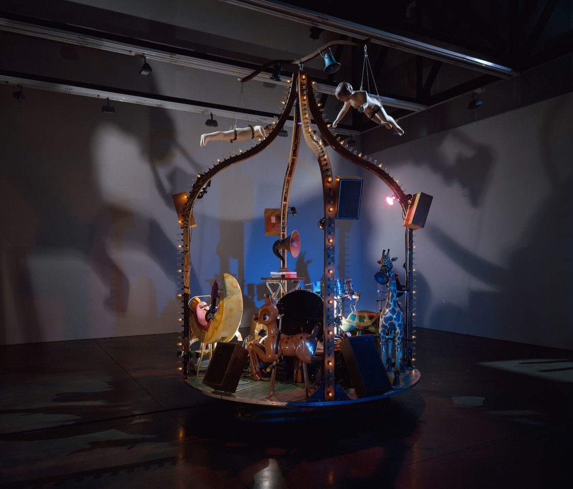 Janet Cardiff and&amp;nbsp;George Bures Miller
The Carnie, 2010
Moving carousel with synchronized audio and light
120 x 180 inches
(304.8 x 457.2 cm)