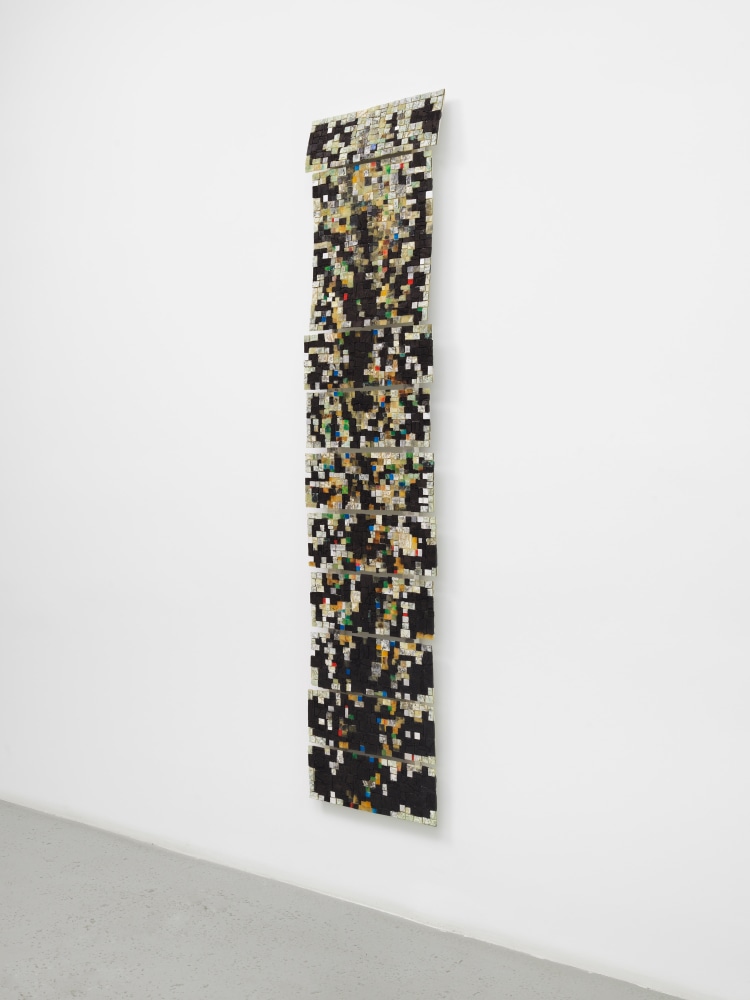 Jack Whitten
Totem 2000 V: For KD (Kenny&amp;#39;s Ladder), 2000
Acrylic on plywood&amp;nbsp;
89 1/4 x 21 1/4 x 1 3/4 inches
(226.7 x 54 x 4.4 cm)
&amp;copy; Jack Whitten Estate. Courtesy the Estate, Hauser &amp;amp; Wirth, and Luhring Augustine, New York. Photo: Dan Bradica.