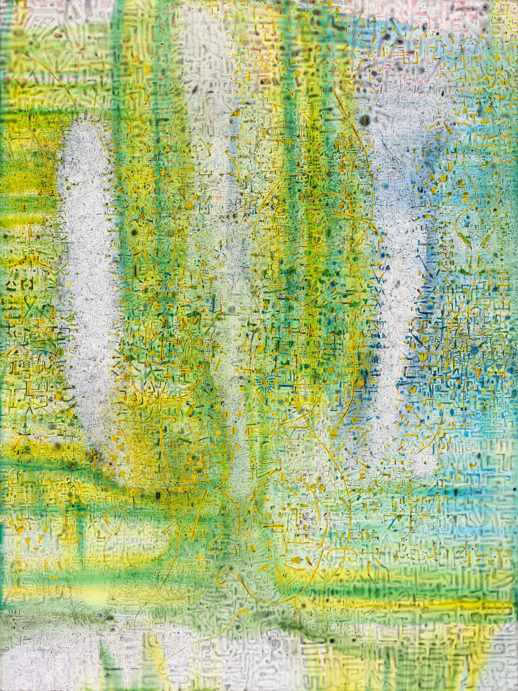 Tomm El-Saieh
Cursive Grid, 2017-18
Acrylic on canvas
96 x 72 inches
(243.8 x 182.9 cm)
