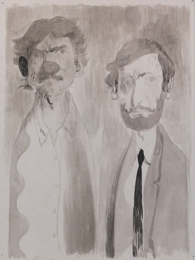 Salman Toor
Two Uncles, 2024
Charcoal and ink on paper
12 x 9 inches
(30.5 x 22.9 cm)
Framed: 17 1/2 x 14 1/2 inches
(44.3 x 36.8 cm)