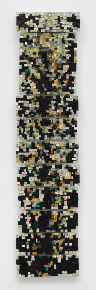 Jack Whitten
Totem 2000 V: For KD (Kenny&amp;#39;s Ladder), 2000
Acrylic on plywood&amp;nbsp;
89 1/4 x 21 1/4 x 1 3/4 inches
(226.7 x 54 x 4.4 cm)
&amp;copy; Jack Whitten Estate. Courtesy the Estate, Hauser &amp;amp; Wirth, and Luhring Augustine, New York. Photo: Dan Bradica.