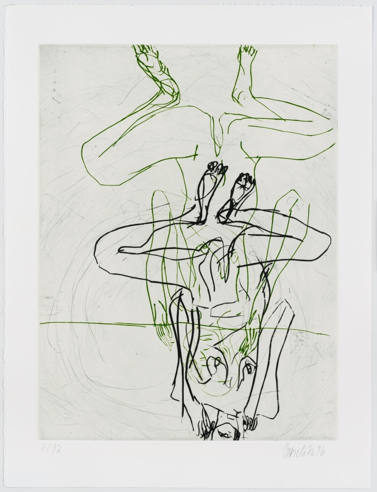 Georg Baselitz
Doppelakt (Double Nude), 1996
7/12
Baselitz 96
Color etching on paper
31 1/2 x 23 7/8 inches
(80 x 60.5 cm)