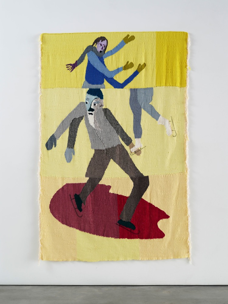 Christina Forrer
His position is not the proper one for him, 2021
Cotton, wool and ink
89 x 59 inches
(226.1 x 149.9 cm)