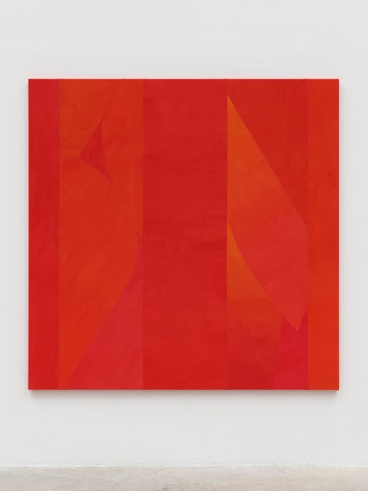 Sarah Crowner
Red on Pink and Orange, 2024
Acrylic on canvas, sewn
72 x 72 inches
(182.9 x 182.9 cm)
Photo:&amp;nbsp;Charles Benton