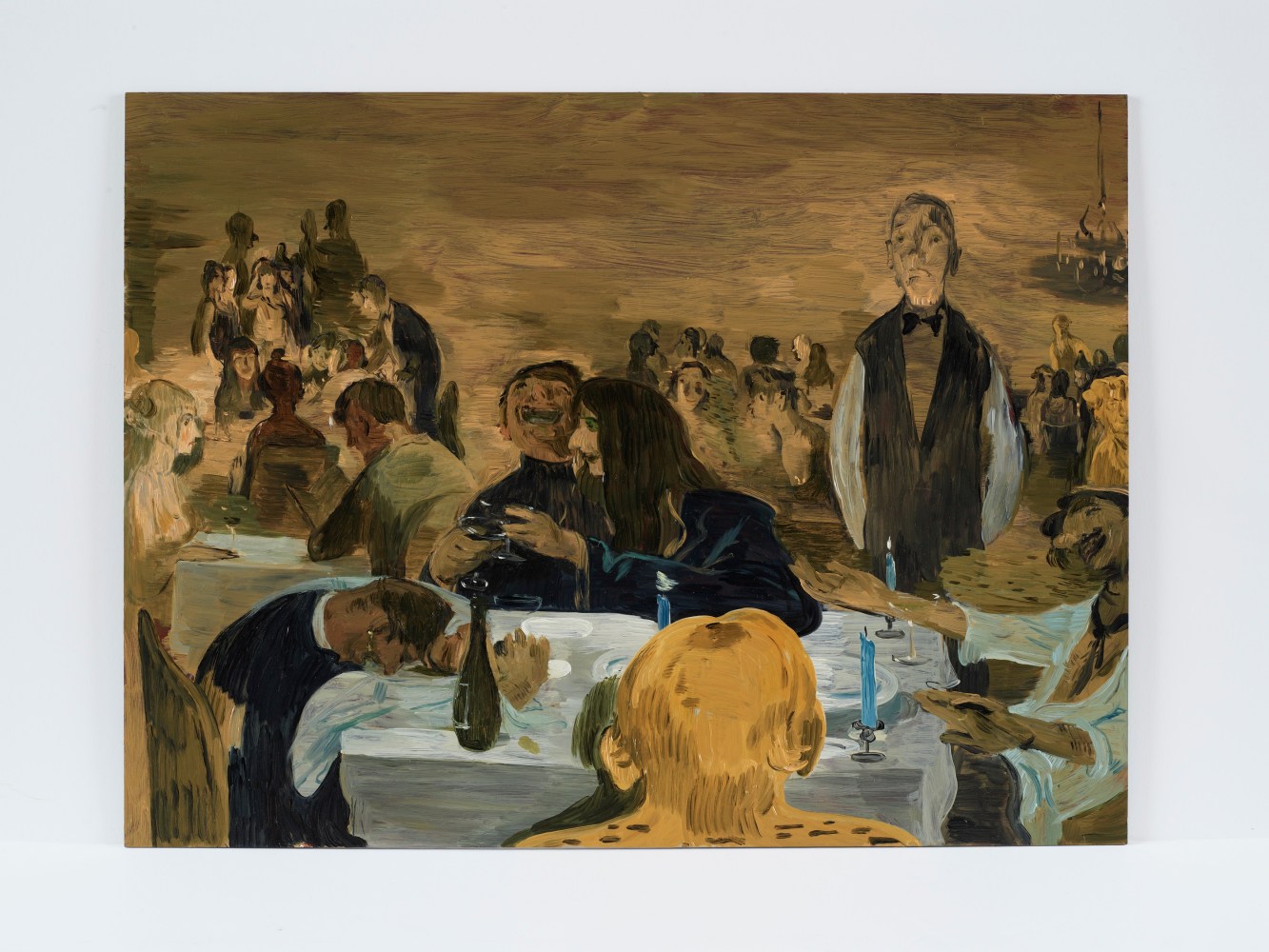 Salman Toor
The Joke, 2024
Oil on panel
18 x 24 inches
(45.7 x 61 cm)