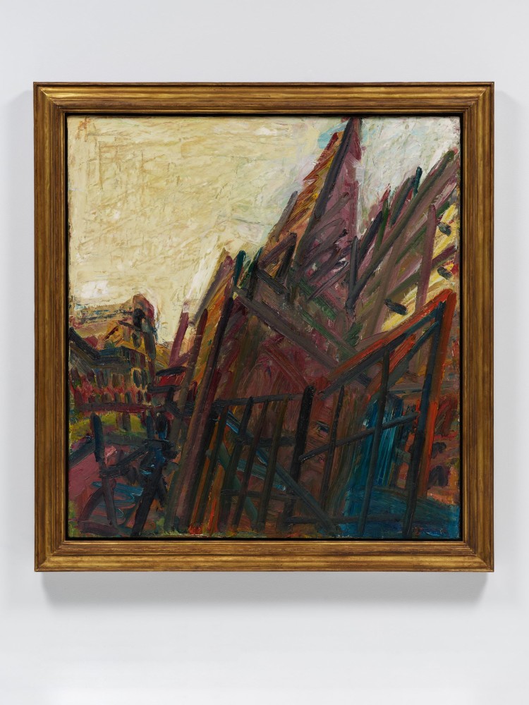 Frank Auerbach
Chimney in Mornington Crescent &amp;ndash; Winter Morning, 1991
Oil on canvas
56 3/8 x 52 3/8 inches
(143.2 x 133 cm)
Private Collection