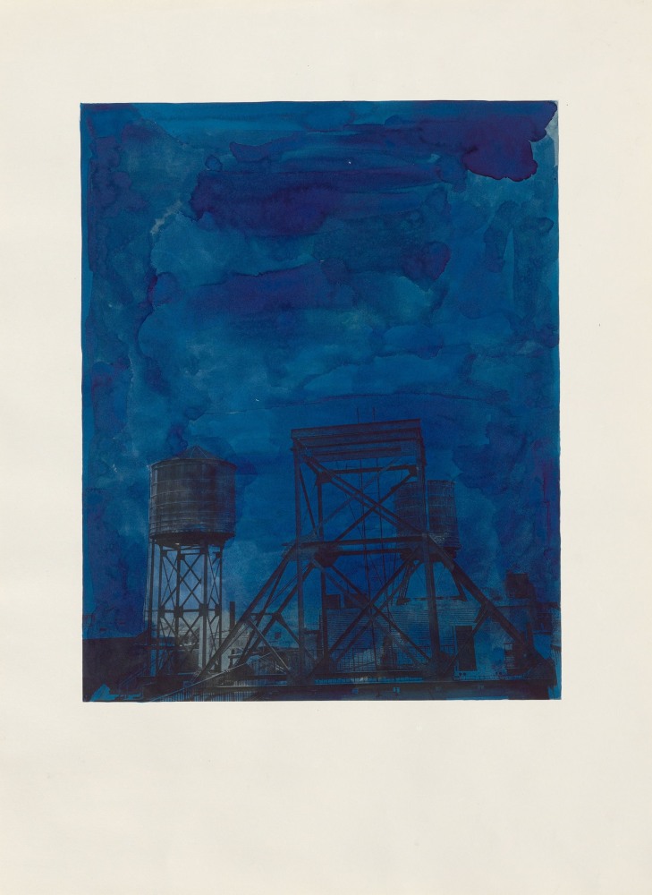 Rachel Whiteread
Water Tower at Night, 1998
Ink on photo-lithograph
29 7/8 x 21 7/8 inches
(76 x 55.5 cm)