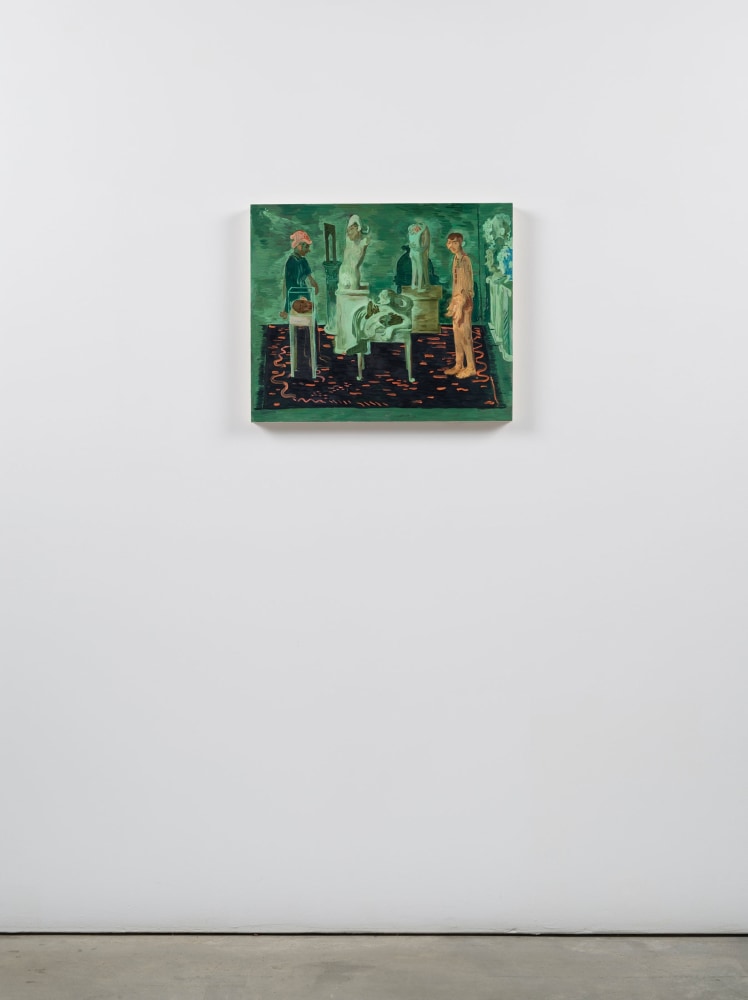 Salman Toor
Art&amp;nbsp;Room, 2020
Oil on panel
20 x 24 inches
(50.8 x 61 cm)
