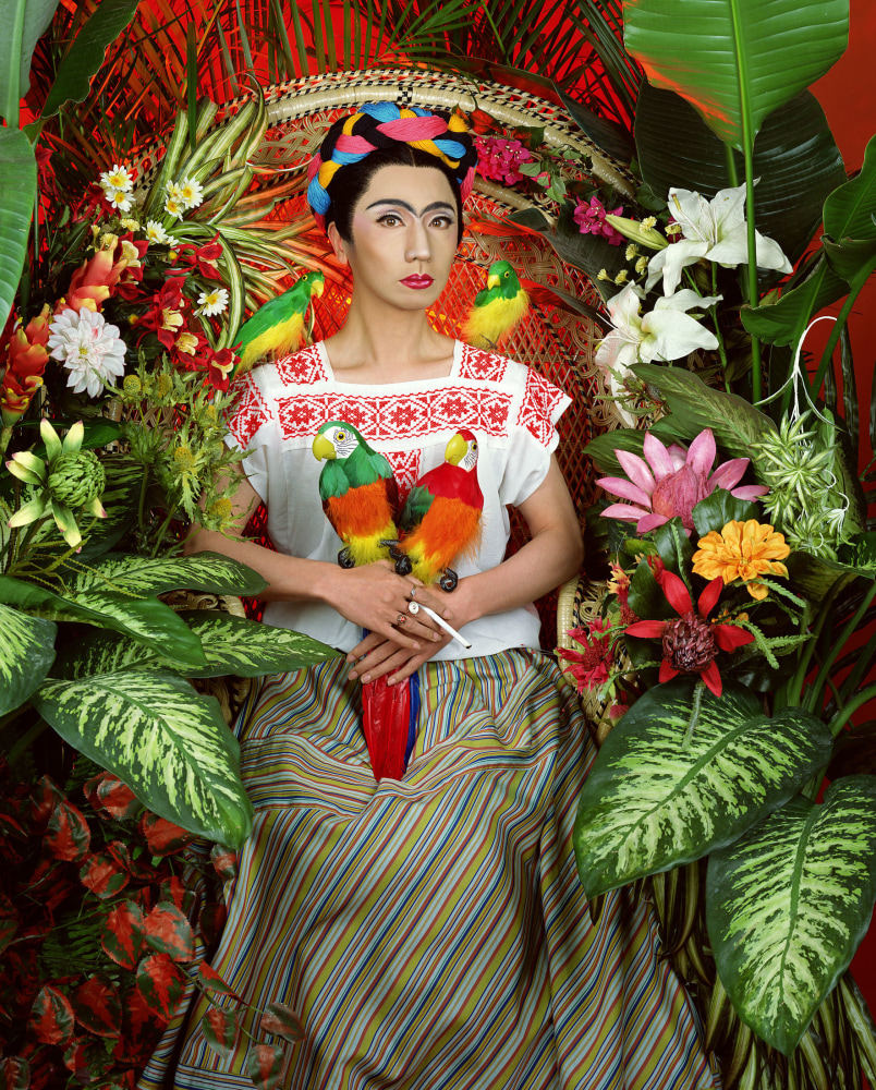 Yasumasa Morimura
An Inner Dialogue with Frida Kahlo (Four Parrots), 2001
Color photograph
Edition of 5
59 x 47 1/4 inches
(149.86 x 120.02 cm)