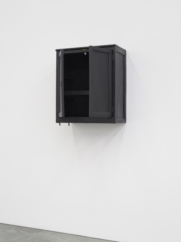 Lucia Nogueira
Cupboard, 1996
Wood, blackboard paint, nail, magnet
31 1/2 x 26 3/8 x 13 3/4 inches
(80 x 67 x 35 cm)